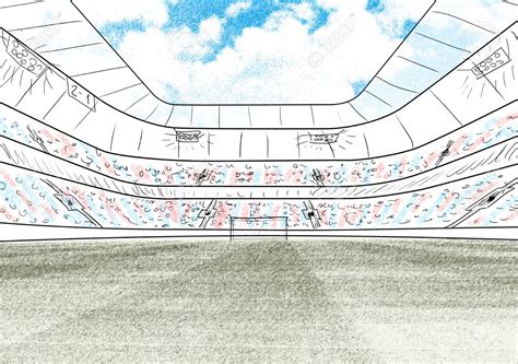 football stadium drawing